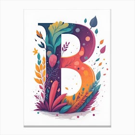 Colorful Letter B Illustration 43 Canvas Print