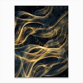 Abstract Gold Smoke Canvas Print