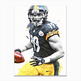 Juju Smith Schuster Pittsburgh Portrait 1 Canvas Print