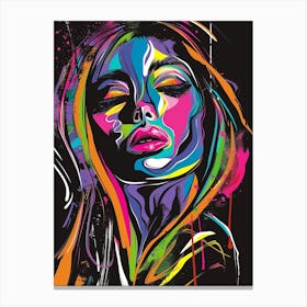 Colorful Woman Painting Canvas Print