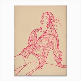 Woman Laying Down Canvas Print