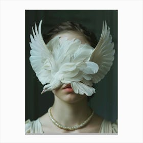 Dove in her head Canvas Print