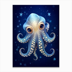 Star Sucker Pygmy Octopus Kids Illustration 6 Canvas Print