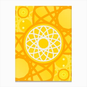 Geometric Abstract Glyph in Happy Yellow and Orange n.0027 Canvas Print