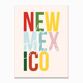 New Mexico Land Of Enchantment Color Canvas Print