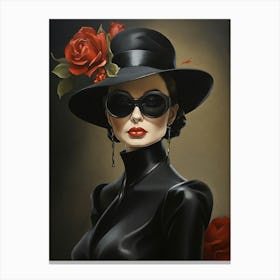 Lady In Black art print Canvas Print