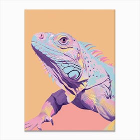 Lesser Antillean Iguana Abstract Modern Illustration 2 Canvas Print