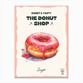 Sugar Donut The Donut Shop 1 Canvas Print