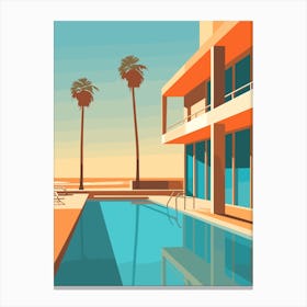 Huntington Beach California Abstract Orange Hues 3 Canvas Print