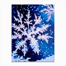 Fernlike Stellar Dendrites, Snowflakes, Abstract Still Life 1 Canvas Print