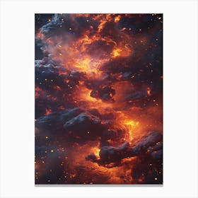 Fire In Space 2 Canvas Print