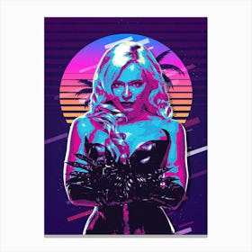 Scarlett 80s Retro Canvas Print