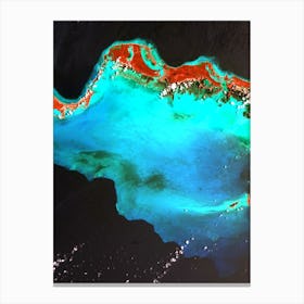 Satellite View Of The Bahamas Canvas Print