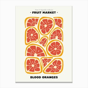 The Fruit Market Blood Orange Illustration Maximalist Canvas Print