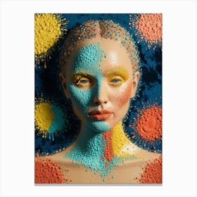 Abstract Portrait Of A Young Woman Canvas Print