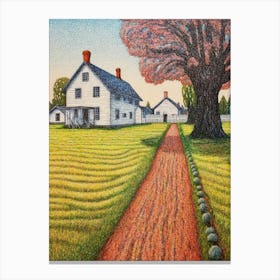 Fort Vancouver National Historic Site Fauvism Illustration 16 Canvas Print