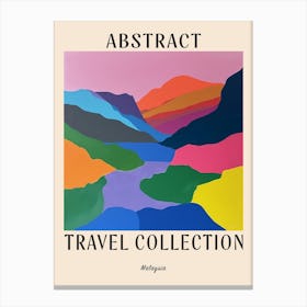 Abstract Travel Collection Poster Malaysia 2 Canvas Print