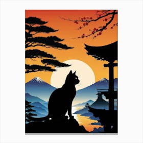 Japan Cat Art 17 Canvas Print