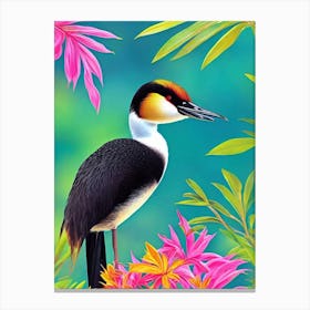 Grebe Tropical bird Canvas Print