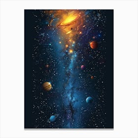 Planets In Space 11 Canvas Print