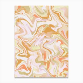 Liquid Gradient Pink Orange Canvas Print