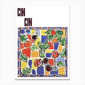 Cin Cin Poster Summer Wine Matisse Style 10 Canvas Print