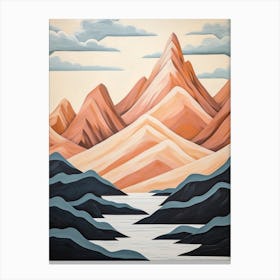 Mountains Abstract Minimalist 2 Canvas Print