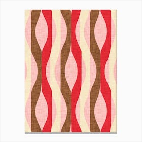 Mod Lines Red Canvas Print