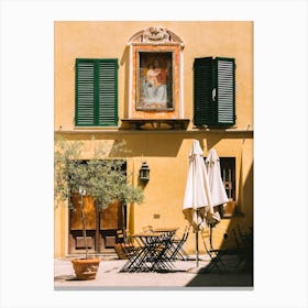 Yellow Cafe In Italy Canvas Print