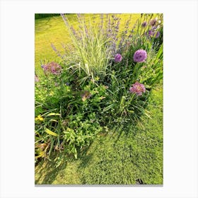 Garden With Purple Flowers Canvas Print