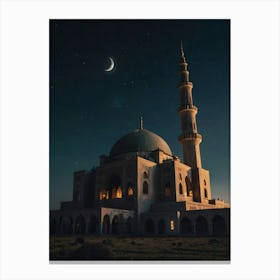 Islamic Mosque At Night 4 Canvas Print