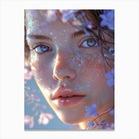 Girl With Blue Eyes 1 Canvas Print