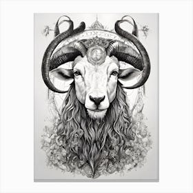 Ram Ink Art Canvas Print