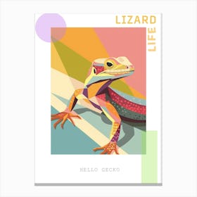 Gecko Abstract Modern Illustration 4 Poster Canvas Print