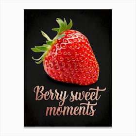 Berry Sweet Moments, Strawberry 1 Canvas Print