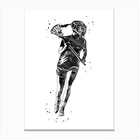Lacrosse Player Girl 2 Canvas Print