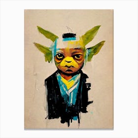 Yoda Basquiat Graffiti Street Art Canvas Print