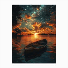 Boat In The Water 4 Canvas Print