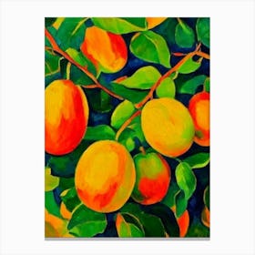 Mango Fruit Vibrant Matisse Inspired Painting Fruit Canvas Print