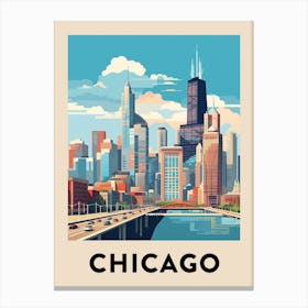 Chicago Travel Poster 23 Canvas Print