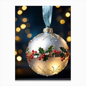 Holly Ornament Canvas Print