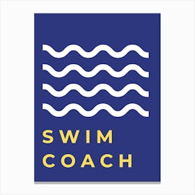Swim Coach Logo Canvas Print