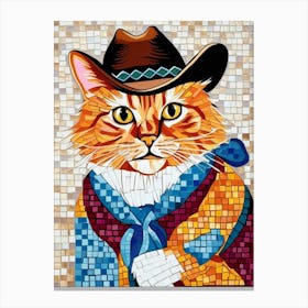 Cat In A Hat Canvas Print