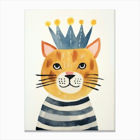 Little Tiger 2 Wearing A Crown Canvas Print