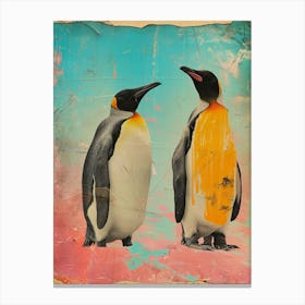 Kitsch Penguin Collage 2 Canvas Print