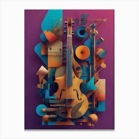 Abstract Music Composition Canvas Print