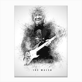 Joe Walsh Guitarist Sketch Canvas Print