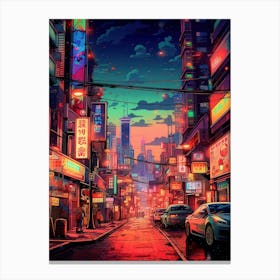 City At Night 14 Canvas Print