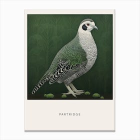 Ohara Koson Inspired Bird Painting Partridge 1 Poster Canvas Print