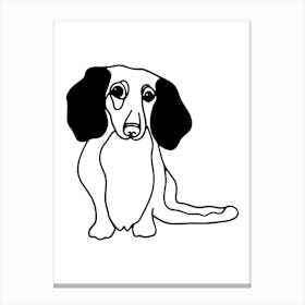 Dachshund hand drawing cute illustration Leinwandbild